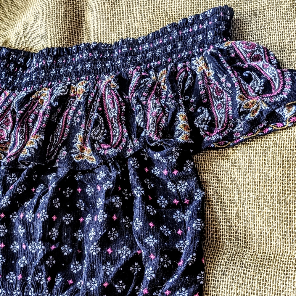 Cute Sweet Summer Hippie Vibes Ruffle Crop Top Fun - Picture 8 of 14